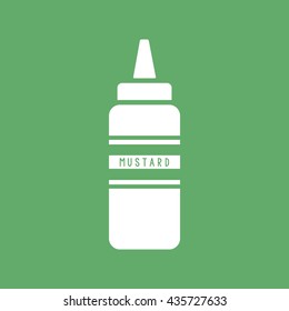 Mustard squeeze bottle vector icon