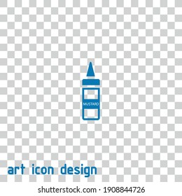 icono del vector mostaza en un fondo abstracto
