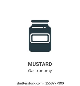 Mustard vector icon on white background. Flat vector mustard icon symbol sign from modern gastronomy collection for mobile concept and web apps design.