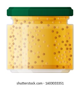 Mustard vector icon.Realistic vector icon isolated on white background mustard.