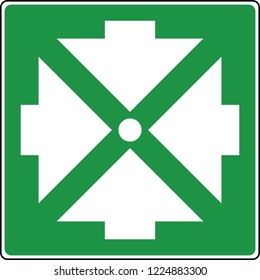 Muster point  - exit and evacuation signs - assembly point