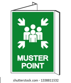 Muster Point Symbol Sign, Vector Illustration, Isolated On White Background Label .EPS10