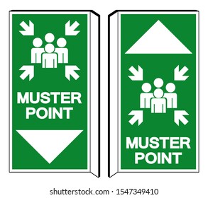 Muster Point Symbol Sign, Vector Illustration, Isolated On White Background Label .EPS10
