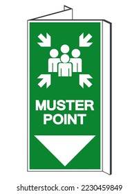 Muster Point Symbol Sign, Vector Illustration, Isolated On White Background Label .EPS10