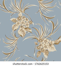 sendete kleine Vektorgrafik mit Blatt-Muster auf blauem Hintergrund