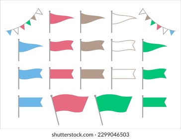 A must-have item for the event, a set of flags and garlands. We are developing color variations, so please choose your favorite color.