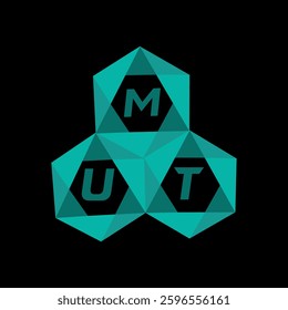 MUT creative minimalist letter logo. MUT unique vector initials alphabet letter logo design
