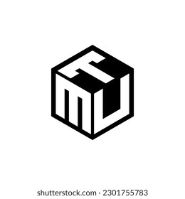 MUT letter logo design in illustration. Vector logo, calligraphy designs for logo, Poster, Invitation, etc.