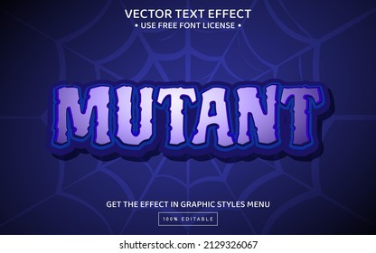 Mutant 3D editable text effect template