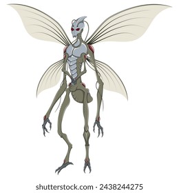 Mutant Alien Humanoid Insect Vector Design