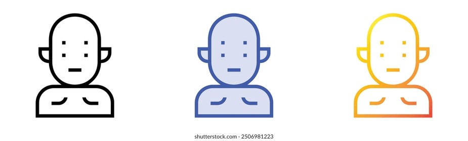 mutant icon. Linear, Blue Fill and Gradient Style Design Isolated On White Background