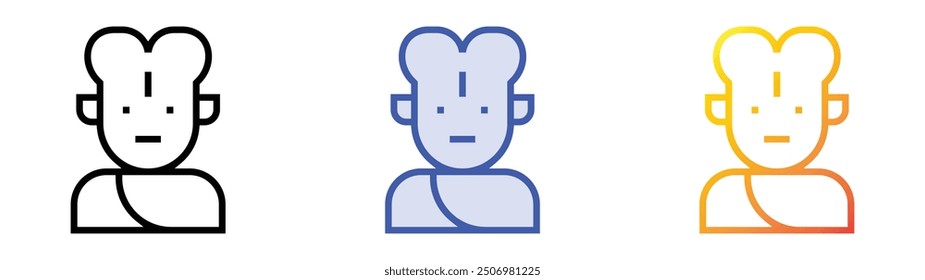 mutant icon. Linear, Blue Fill and Gradient Style Design Isolated On White Background