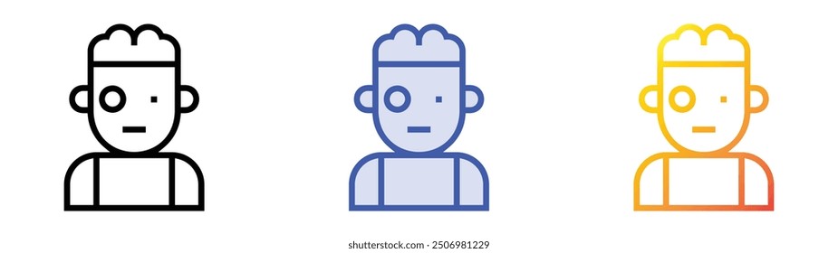 mutant icon. Linear, Blue Fill and Gradient Style Design Isolated On White Background