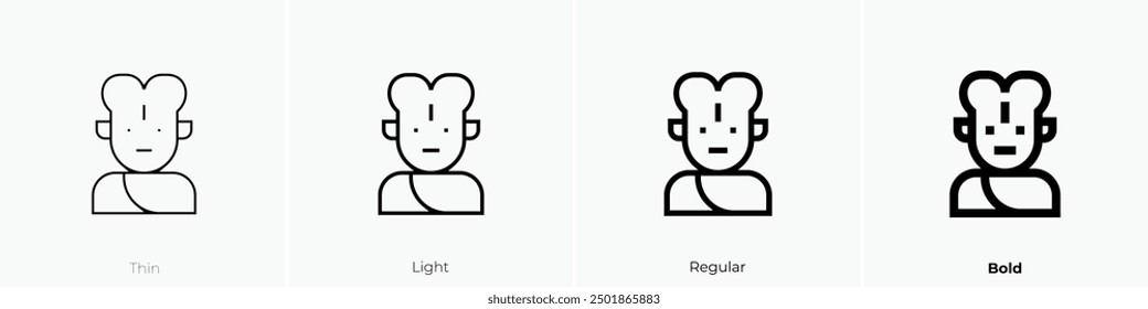 mutant icon. Thin, Light Regular And Bold style design isolated on white background