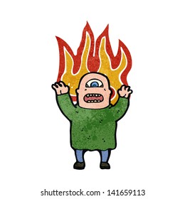 caricatura de mutant ogre man on fire