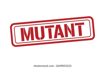 Vetor de texto de carimbo vermelho MUTANT, carimbo