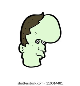 mutant zombie head cartoon