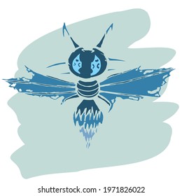 A mutated hornet with the ice attribute. Appears only during the ice age. The insect design was made from blue tones.