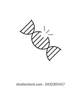 mutation concept line icon. Simple element illustration. mutation concept outline symbol design.