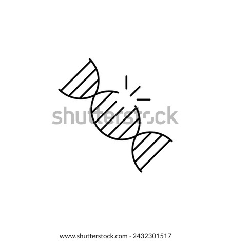 mutation concept line icon. Simple element illustration. mutation concept outline symbol design.