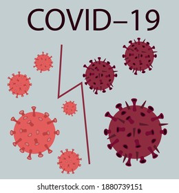 mutation covid-19. a new strain of coronavirus infection. pandemic. vector eps 10