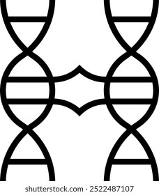 Ícone Mutação. Design de estilo linear fino isolado em fundo branco