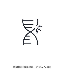 mutation icon. vector.Editable stroke.linear style sign for use web design,logo.Symbol illustration.