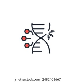 mutation icon. vector.Editable stroke.linear style sign for use web design,logo.Symbol illustration.