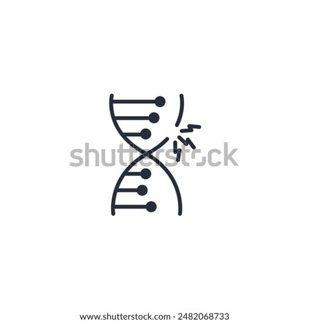 mutation icon. vector.Editable stroke.linear style sign for use web design,logo.Symbol illustration.