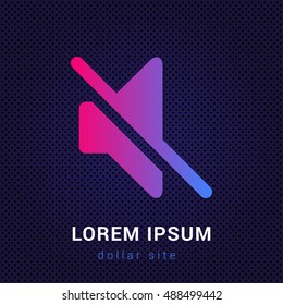 Mute Blue & Red colorful gradient attractive bright material Icon / Logo Design