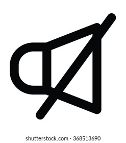 Mute Bold Line Vector Icon