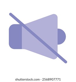 Mute button icon design, user interface vector