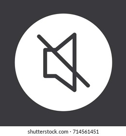 Mute Button Icon Vector Illustration