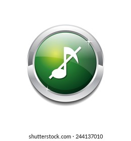Mute Circular Vector GreenWeb Icon Button