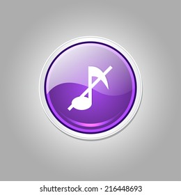 Mute Circular Vector Purple Web Icon Button