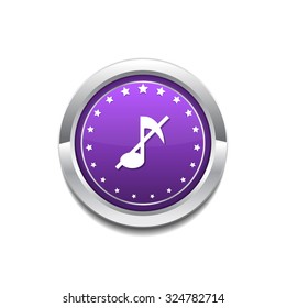 Mute Circular Vector Purple Web Icon Button