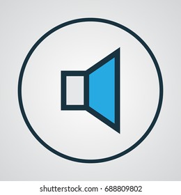 Mute Colorful Outline Symbol. Premium Quality Isolated Silence Element In Trendy Style.
