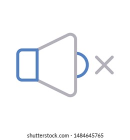mute colour line vector icon