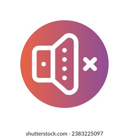 mute flat gradient icon logo for website, application, printing, document, poster design, etc, Suitable for web Design,Logo,App