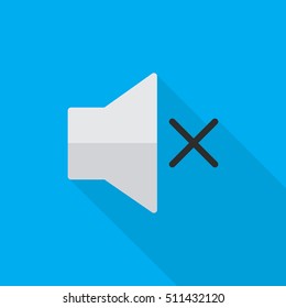 mute flat icon illustration isolated vector sign symbol