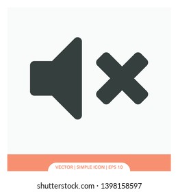 Mute Flat Icon Vector Illustration