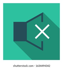 Mute flat icon vector - ui icon vector