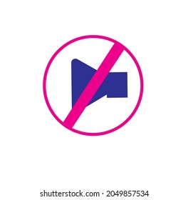 silenciar icono o logotipo plano o minimalista 