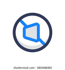 mute flat outline interface icon