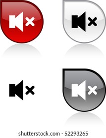 Mute glossy drop vibrant buttons.