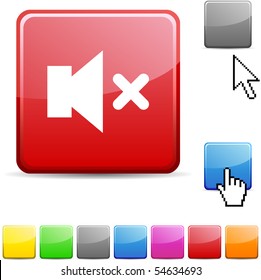 Silenciar un brillante y vibrante icono de la web.
