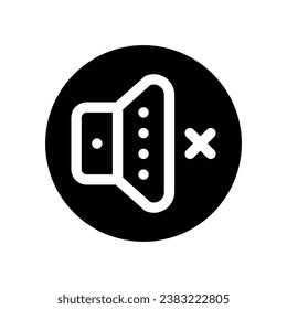 mute glyph icon logo for website, application, printing, document, poster design, etc, Suitable for web Design,Logo,App