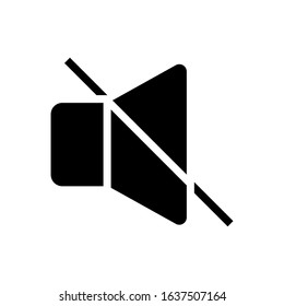 mute glyph vector icon - ui icon vector