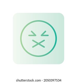 mute gradient icon isolated on white background
