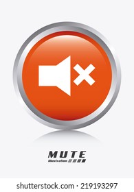 mute graphic design , vector illustration